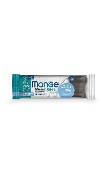 Monge Gift Dog Meat Bars – Accrescimento – Ricco in Maiale Fresco con Latte – Puppy and Junior