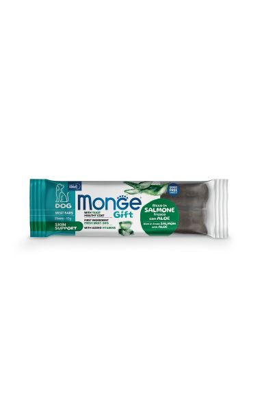Monge Gift Dog  Meat Bars – Skin Support – Ricco in Salmone Fresco con Aloe – Adult