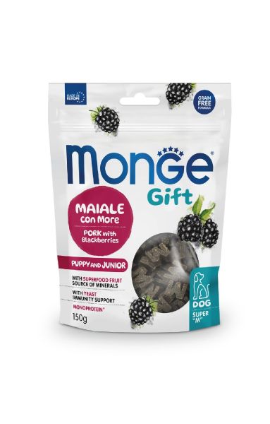 Monge Gift Dog Super “M” – Accrescimento – Maiale con More – Puppy and Junior