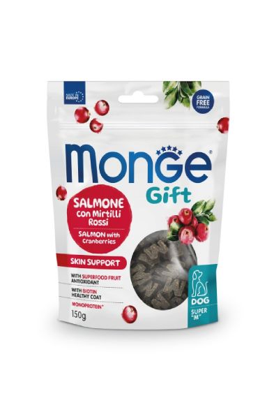 Monge Gift Dog Super “M” – Skin Support – Salmone con Mirtilli Rossi – Adult