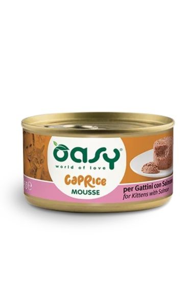 Oasy CAPRICE • Mousse per Gattini con Salmone 85 gr