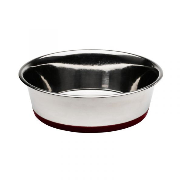AqpetFriends Ciotola In Acciaio Inox Con Base In Silicone Colorata 24cm