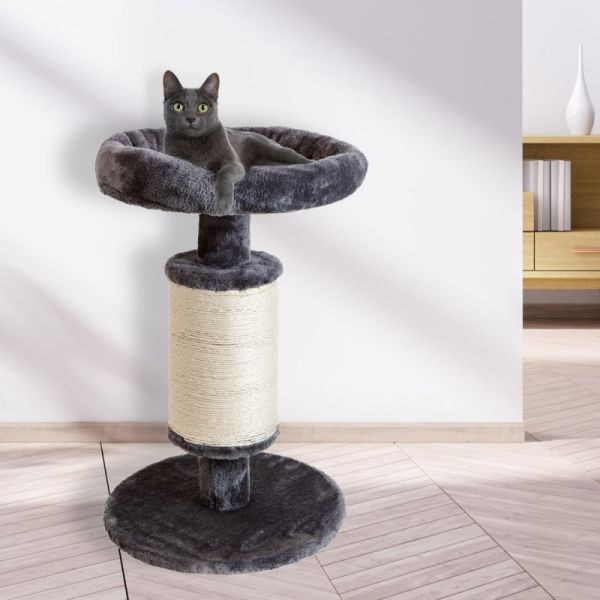 AqpetFriends Dublin Tiragraffi Rivestito In Peluche e Sisal Per Gatti 58cm Grigio