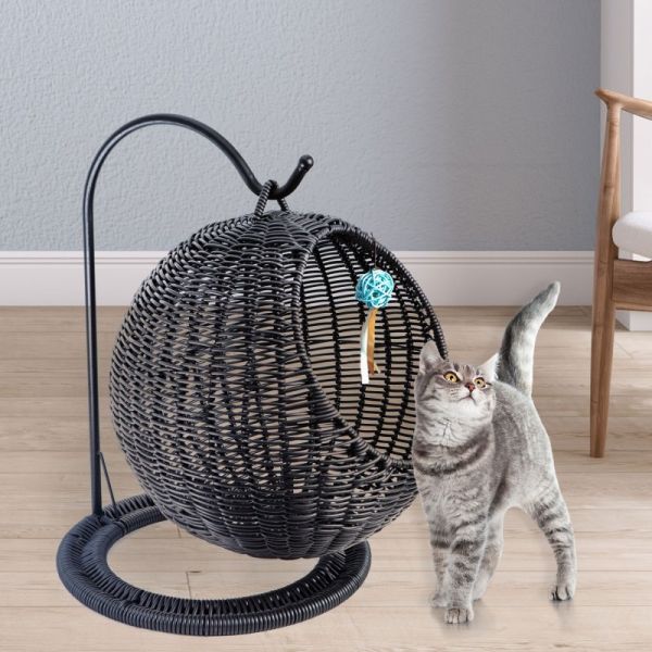 AqpetFriends Morfeo Cuccia Sospesa per Gatti di Alta Qualità e Design Elegante Nero