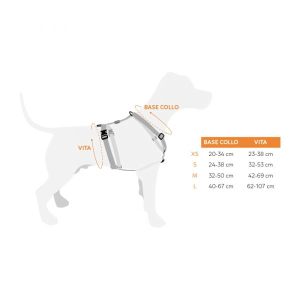 Dashi Back Harness Pettorina per cane modello COLORFLEX Blue small