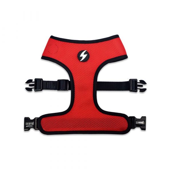 Dashi Neo Mesh Pettorina per cane modello STRIPES Red e Black extra small