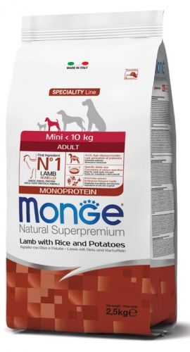 Monge Mini Adult Agnello con Riso e Patate 7.5 kg
