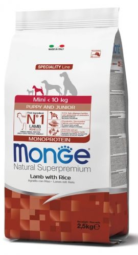 Monge Mini Puppy & Junior Agnello con Riso 7.5 gk