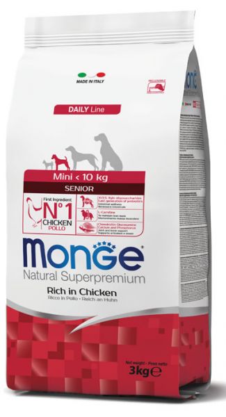Monge Mini Senior Ricco di Pollo 3kg
