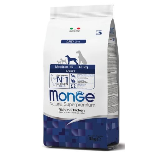 Monge Natural Superpremium Cane Adulto Medium Pollo 3kg