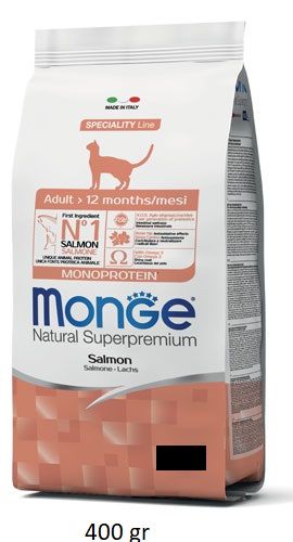 Monge Natural Superpremium Adult Monoprotein – Salmone 400gr