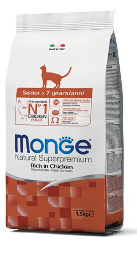 Monge Natural Superpremium Senior Ricco in Pollo 1.5 kg