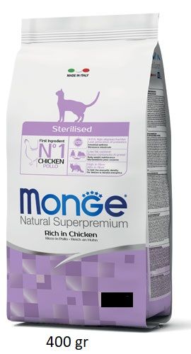 Monge Natural Superpremium Sterilised Ricco in Pollo 400gr
