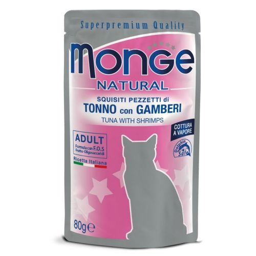 Monge Natural Superpremium Busta Gatto Tonno con Gamberi 80g