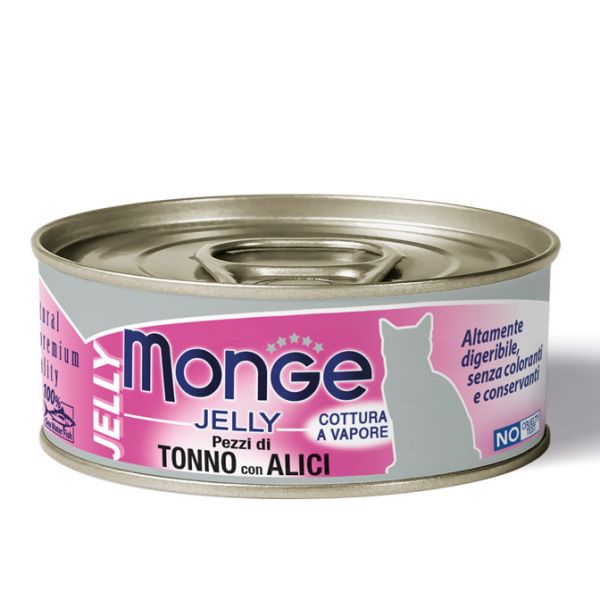 Monge Jelly Gatto Adulto Tonno con Alici 80g