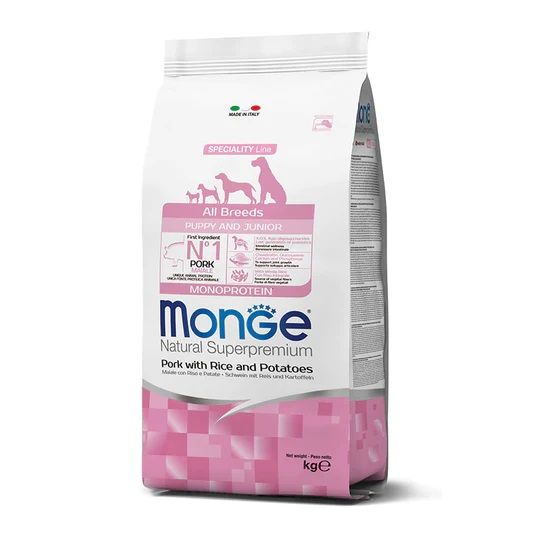 Monge  All Breeds Puppy & Junior Maiale con Riso e Patate 12 kg