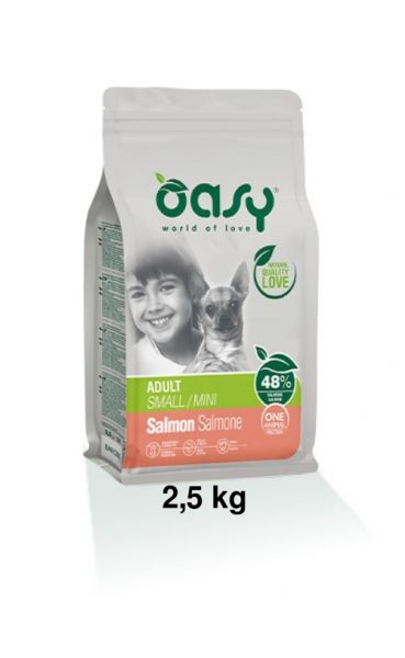 Oasy One Protein Secco Cane Adulto Small/Mini Salmone 2,5kg