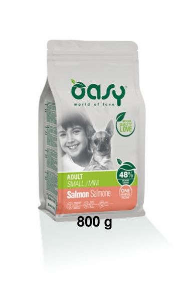 Oasy One Protein Secco Cane Adulto Small/Mini Salmone 800g