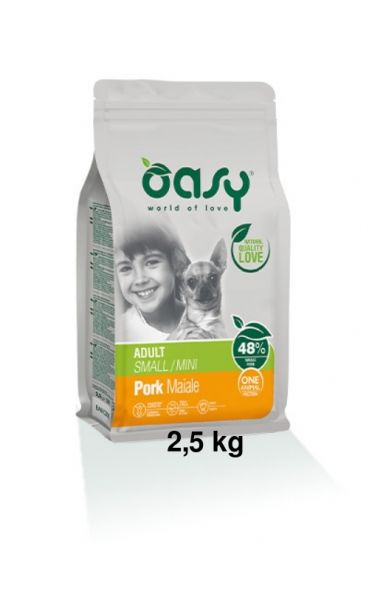 Oasy One Protein Secco Cane Adulto Small/Mini Maiale 2,5kg