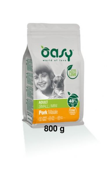 Oasy One Protein Secco Cane Adulto Small/Mini Maiale 800g