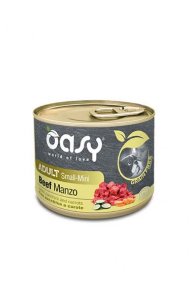 Oasy Grain Free Umido Cane Adulto Small/Mini Manzo 200g