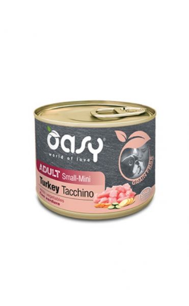 Oasy Grain Free Umido Cane Adulto Small/Mini Tacchino 200g