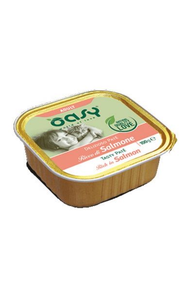 Oasy Delizioso Paté Umido Gatto Adulto Salmone 100g