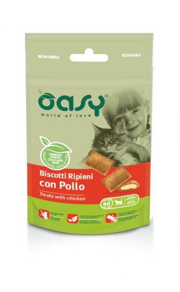 Oasy Gatto Biscotti Ripieni Pollo 60g