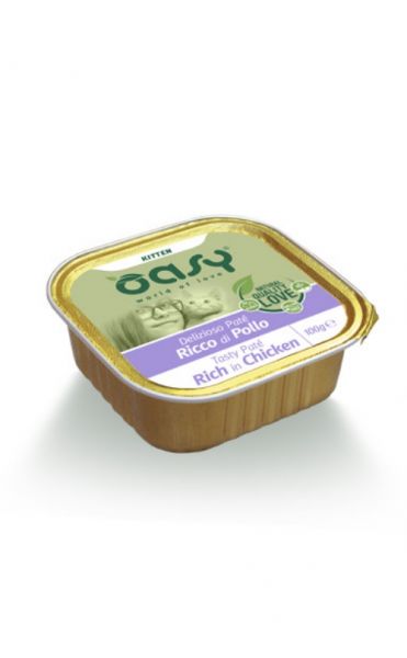 Oasy Delizioso Paté Umido Gatto Kitten Pollo 100g