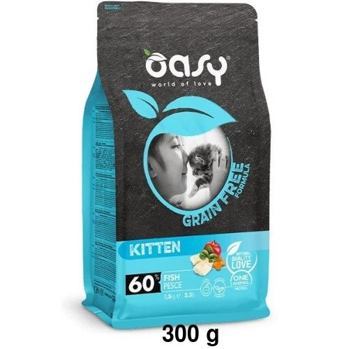 Oasy Grain Free Secco Gatto Kitten Pesce 300g
