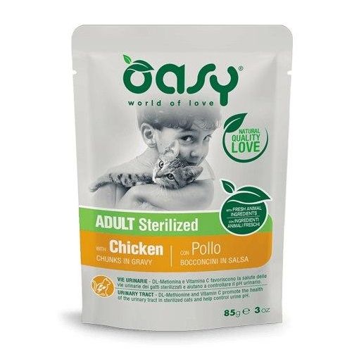 Oasy Umido Bocconcini Gatto Sterilizzato Pollo 85g