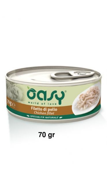 Oasy Specialità Naturale Umido Gatto Lattina Pollo 70g