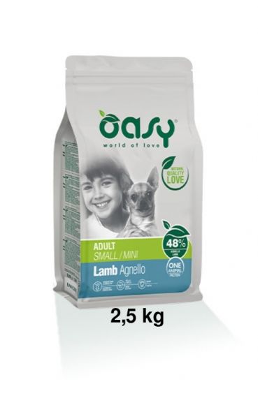 Oasy One Protein Secco Cane Adulto Small/Mini Agnello 2,5kg