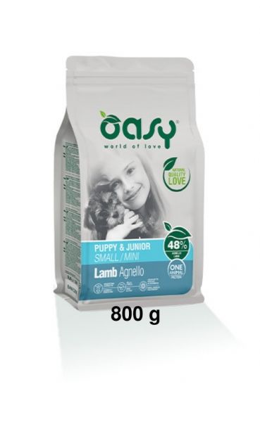 Oasy One Protein Secco Cane Puppy&Junior Small/Mini Agnello 800g