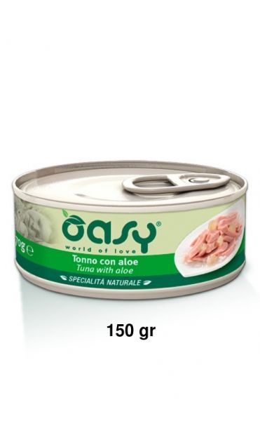 Oasy Specialità Naturale Umido Gatto Lattina Tonno con Aloe 150g