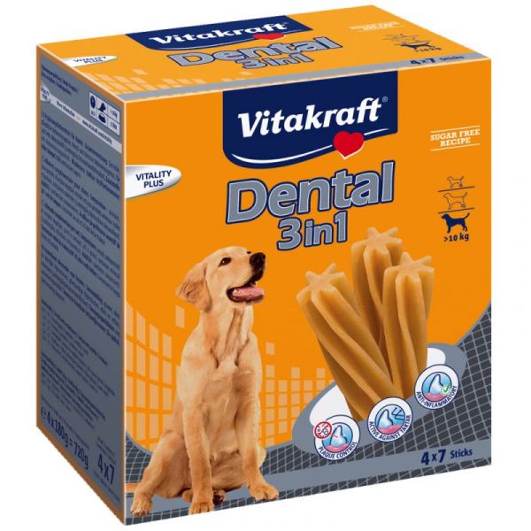 Vitakraft Dental 3in1 M Multipack 4x7 pz