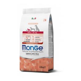 Monge Natural Superpremium Monoprotein Cane Mini Puppy&Junior Salmone con Riso 2,5kg