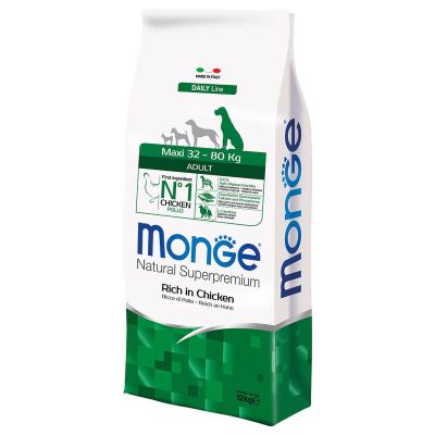 Monge Natural Superpremium Maxi Adult Ricco in Pollo 12 kg