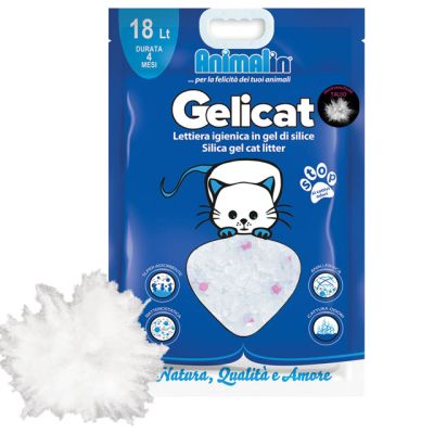 Animalin LETTIERA PER GATTI SILICIO GELICAT TALCO 18 Lt