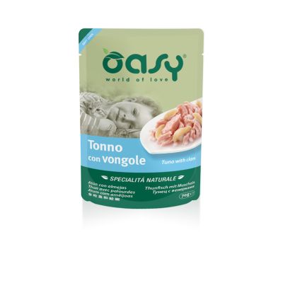 Oasy Specilalità Naturale Gatto Busta Tonno con Vongole