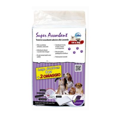 Also Traverse Super Assorbenti Lavanda 60x90 da pz 8 pezzi+2 omaggio