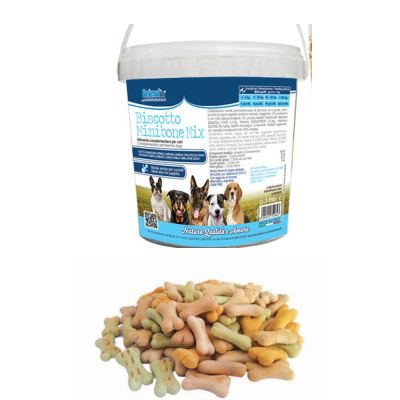 Animalin Biscotto Minibone Mix 350 g Pomodoro, Spinaci, Carruba e Vaniglia
