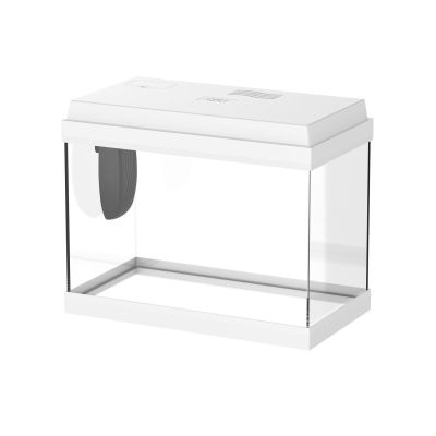 Aqpet Simply LED 30 Acquario Completo Con Illuminazione Led, Filtro E Cover Apribile Colore Bianco 30L
