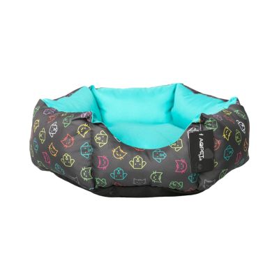 AqpetFriends Cushy Street cuccia Lounge esagonale in tessuto super imbottita Puppies 45x45x19h