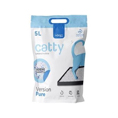 AQPet Catty Pure Lettiera in Silicio Gatti Sabbia Assorbente 5L