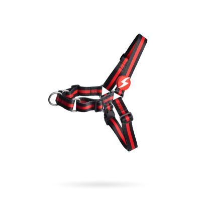 Dashi Front Harness Pettorina per cane modello STRIPES Red e Black medium
