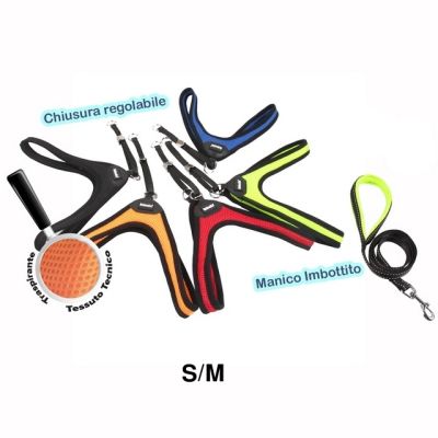 Also Parure Pettorina Tecnica + Guinzaglio S/M