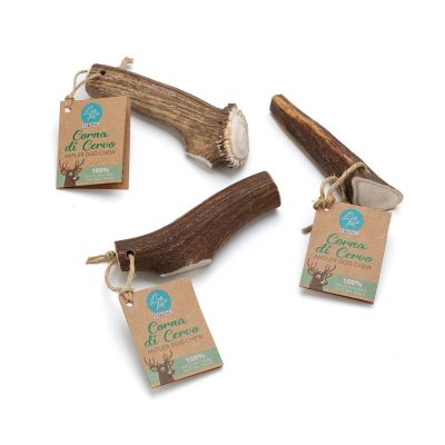 LeoPet Viking Corna Di Cervo Intere Naturali Da Masticare Per Cani M 80/120 gr
