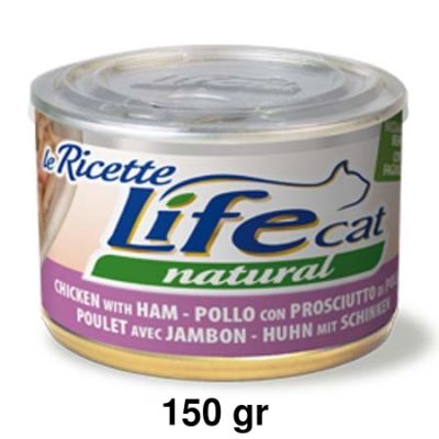 LifeCat Natural Pollo con Prosciutto e Fagiolini 150 gr