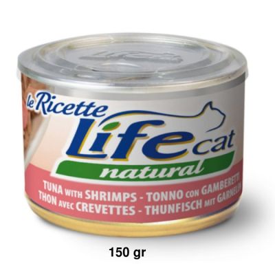 LifeCat Natural Tonno con Gamberetti 150gr